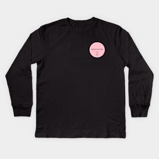 procrastination, pink chest Kids Long Sleeve T-Shirt